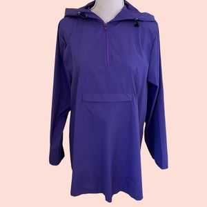Measeor Purple Hooded Windbreaker Pull Over Jacket M
